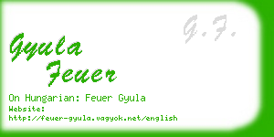 gyula feuer business card